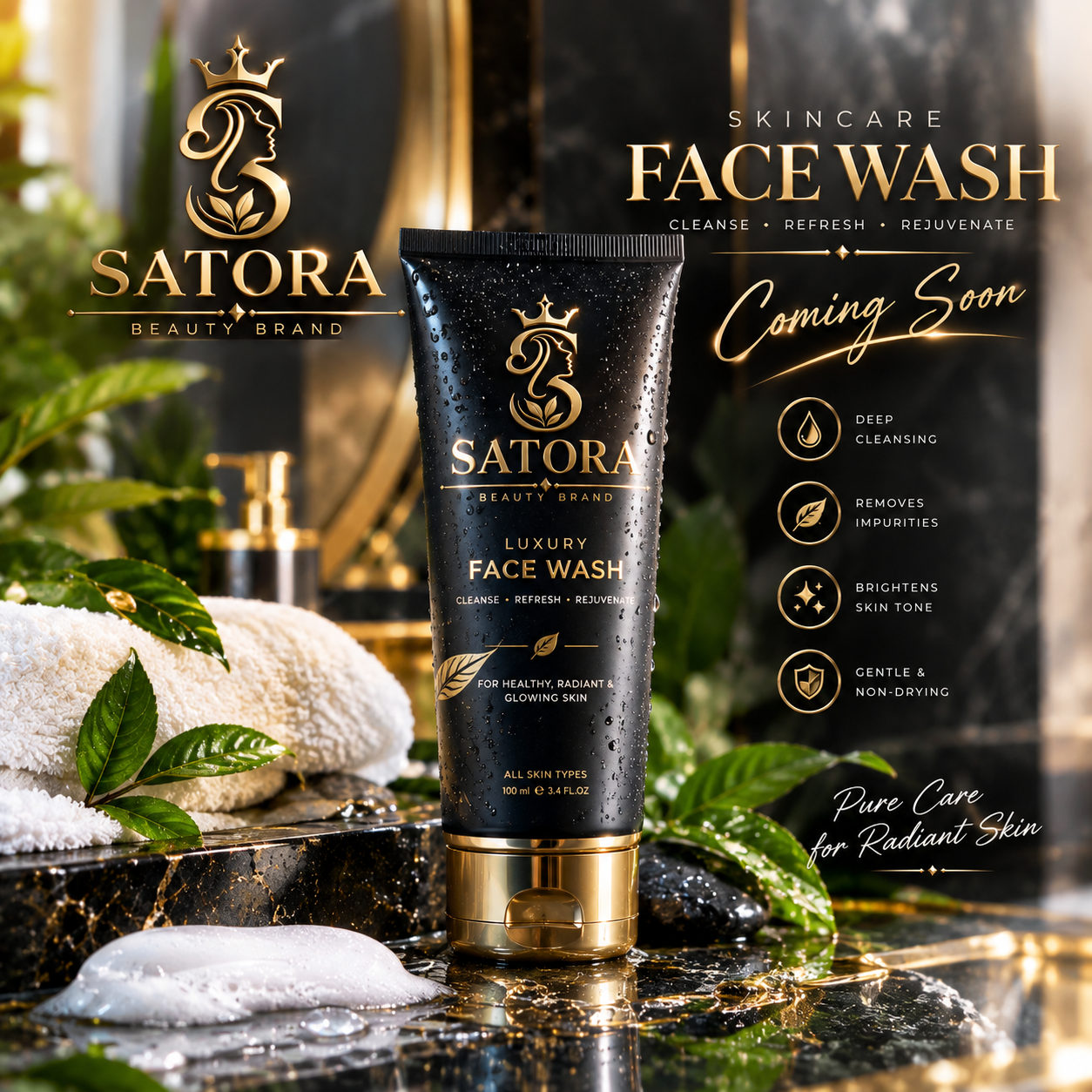 SATORA Luxury Face Wash — Coming Soon